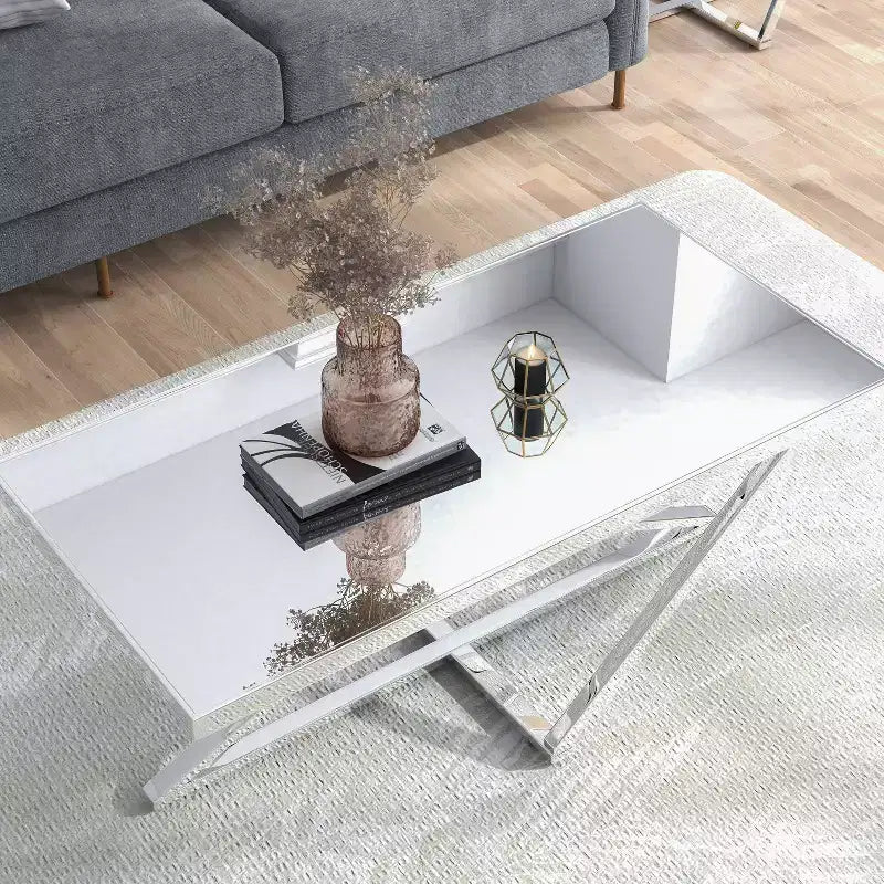 Tavolino rettangolare a specchio Drubeck cromato - HOMES: Inside + Out