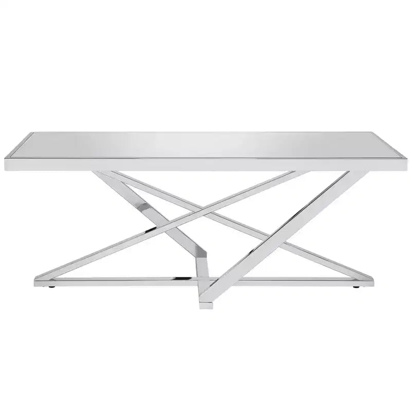 Tavolino rettangolare a specchio Drubeck cromato - HOMES: Inside + Out