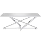 Tavolino rettangolare a specchio Drubeck cromato - HOMES: Inside + Out