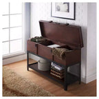 HOMES: Inside + Out Tavolino da divano in stile Millan Vintage Walnut: Mobile per ingresso con ripiano contenitore a sollevamento
