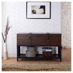 HOMES: Inside + Out Tavolino da divano in stile Millan Vintage Walnut: Mobile per ingresso con ripiano contenitore a sollevamento