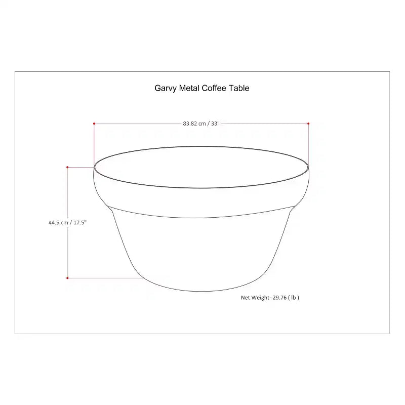 Tavolino da caffè in metallo Beaton da 33" bronzo rustico - WyndenHall: Rotondo, design industriale moderno, vano portaoggetti, verniciato a polvere