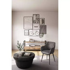 Tavolino da caffè in metallo Beaton da 33" bronzo rustico - WyndenHall: Rotondo, design industriale moderno, vano portaoggetti, verniciato a polvere