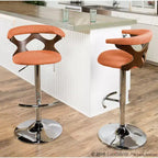 Set di 2 sgabelli da bar regolabili Gardenia Mid-Century Modern - LumiSource