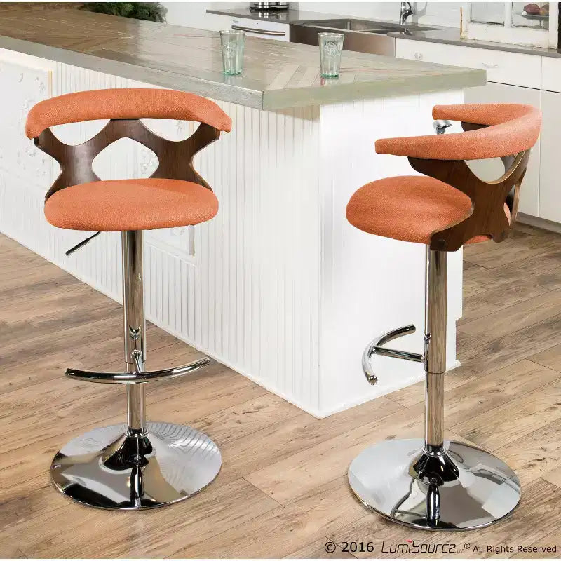Set di 2 sgabelli da bar regolabili Gardenia Mid-Century Modern - LumiSource