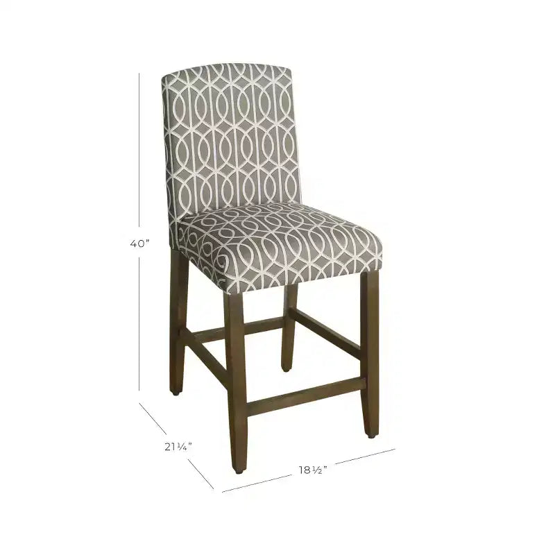 Tabouret de bar 24" à dossier courbé - HomePop