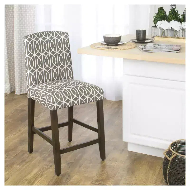 Tabouret de bar 24" à dossier courbé - HomePop
