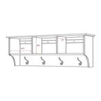 Mensola da ingresso sospesa, 122 cm - Prepac