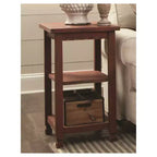 Tavolino da salotto in legno con 2 ripiani Alaterre Furniture, finitura anticata Country Cottage