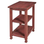 Country Cottage 2 Shelf Wood End Table Antique Finish - Alaterre Furniture