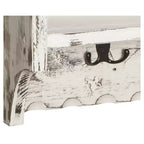 Ensemble porte-manteaux et banc de rangement en bois vieilli style cottage - Meubles Alaterre