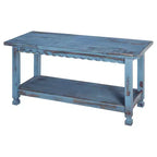 Ensemble porte-manteaux et banc de rangement en bois vieilli style cottage - Meubles Alaterre