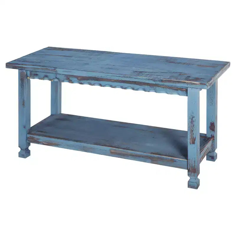 Set ganci appendiabiti e panca contenitore in legno anticato Country Cottage - Alaterre Furniture