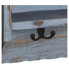 Ensemble porte-manteaux et banc de rangement en bois vieilli style cottage - Meubles Alaterre