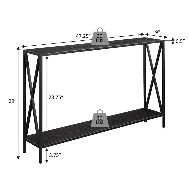 Tavolo Consolle Tucson con Ripiano - Breighton Home