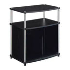 Designs2Go TV Stand for TVs up to 25 with Black Glass Storage Cabinet and Shelf - Breighton Home