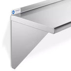 GRIDMANN Mensole da Cucina a Muro in Acciaio Inossidabile, Profondità 35,5 cm, con Paraspruzzi - Certificazione NSF