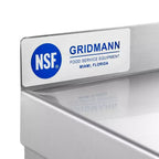 GRIDMANN Mensole da Cucina a Muro in Acciaio Inossidabile, Profondità 35,5 cm, con Paraspruzzi - Certificazione NSF