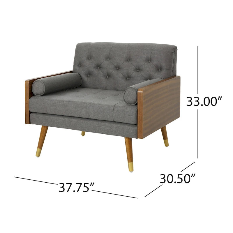 Christopher Knight Home Fauteuil Club Moderne du Milieu du Siècle Frankie