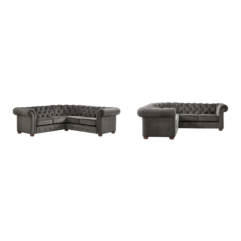 Canapé d'angle Chesterfield 5 places Gdansk