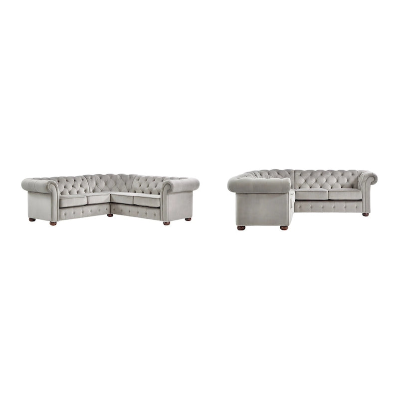 Canapé d'angle Chesterfield 5 places Gdansk