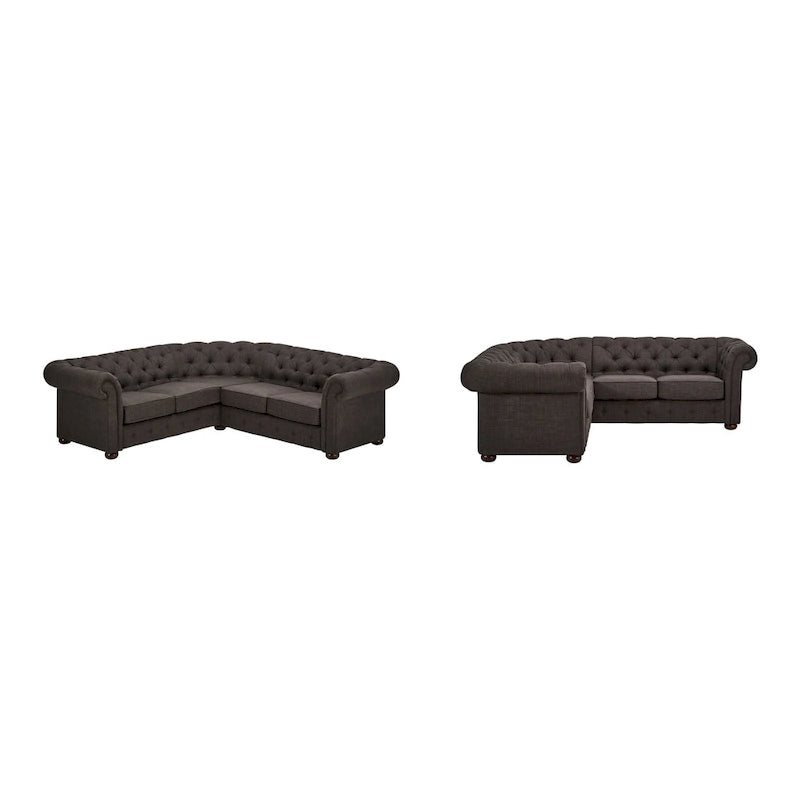Canapé d'angle Chesterfield 5 places Gdansk