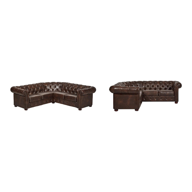 Canapé d'angle Chesterfield 5 places Gdansk