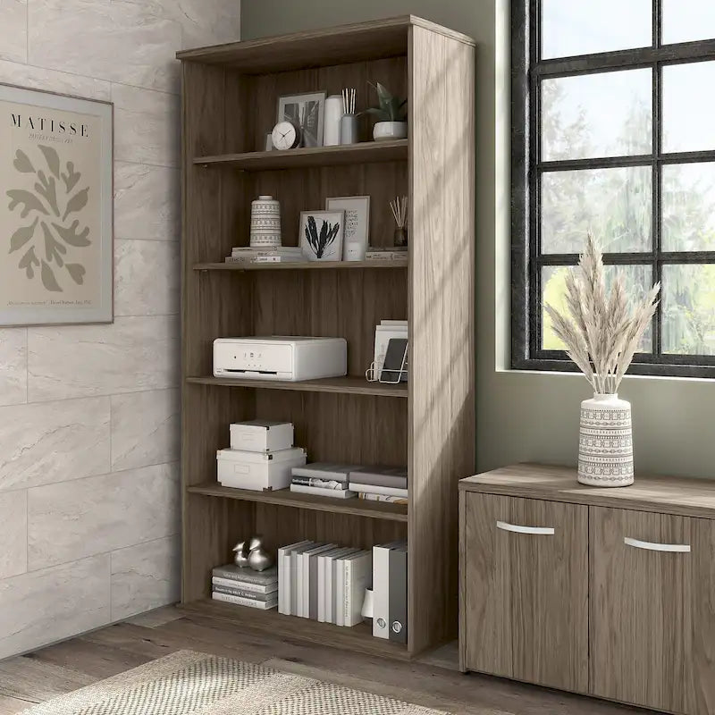 Libreria a 5 ripiani Hybrid Tall di Bush Business Furniture