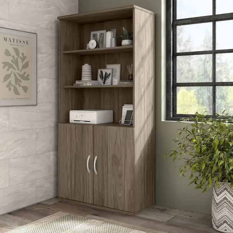 Libreria a 5 ripiani Hybrid Tall di Bush Business Furniture
