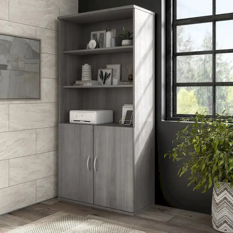 Libreria a 5 ripiani Hybrid Tall di Bush Business Furniture