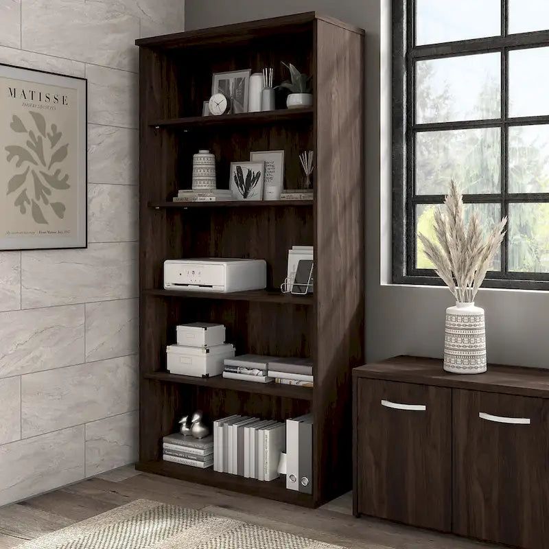 Libreria a 5 ripiani Hybrid Tall di Bush Business Furniture