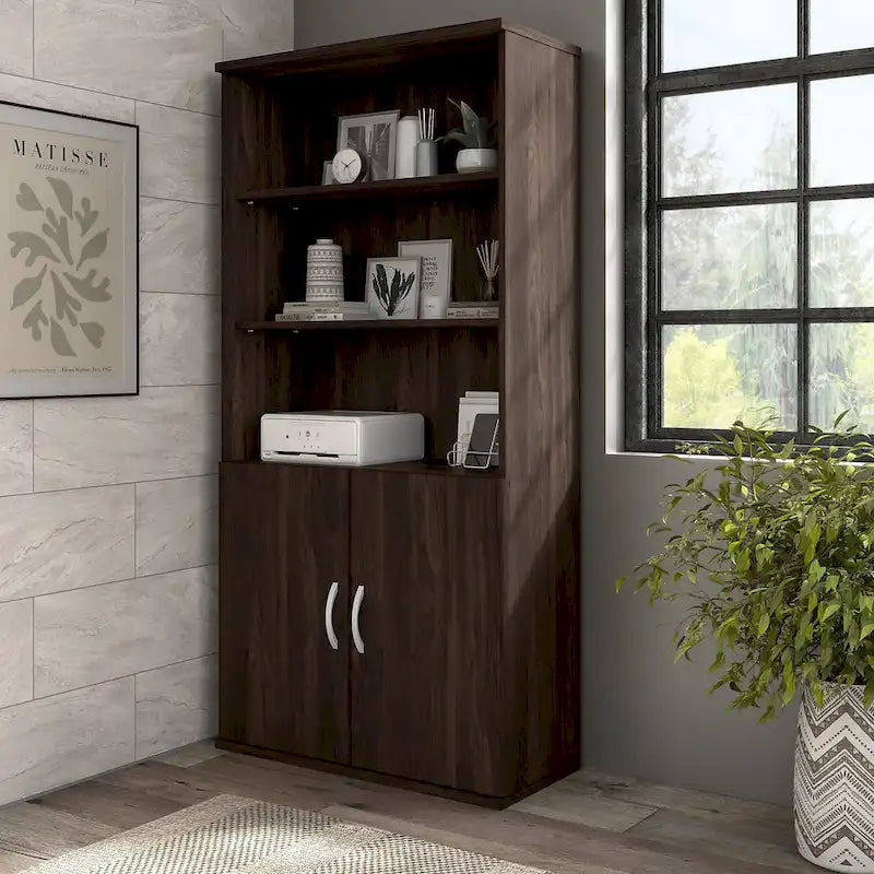 Libreria a 5 ripiani Hybrid Tall di Bush Business Furniture
