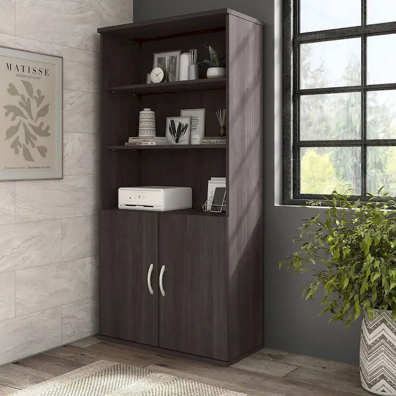 Libreria a 5 ripiani Hybrid Tall di Bush Business Furniture