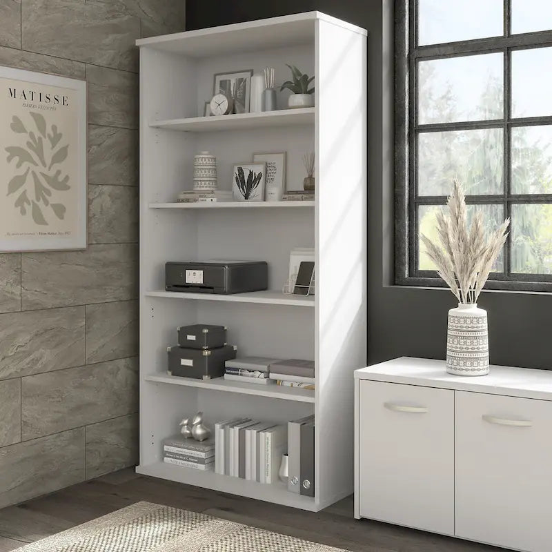 Libreria a 5 ripiani Hybrid Tall di Bush Business Furniture