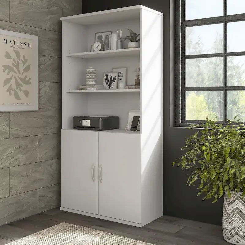 Libreria a 5 ripiani Hybrid Tall di Bush Business Furniture