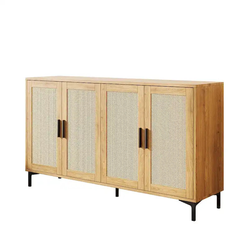 Credenza da buffet JASIWAY con ante in rattan per cucina