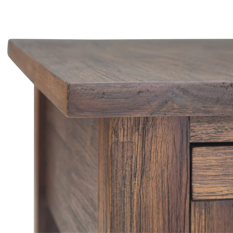 WYNDENHALL Garret Table d'appoint rectangulaire rustique étroite en BOIS D'ACACIA MASSIF de 14 pouces de large - 14 L x 24 P x 20 H