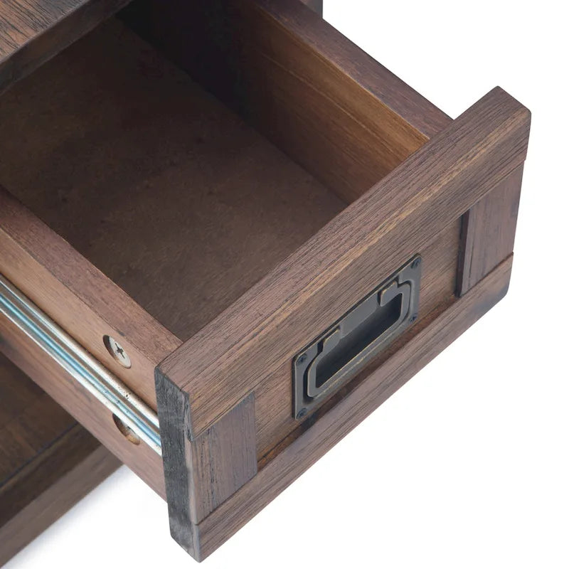 WYNDENHALL Garret Table d'appoint rectangulaire rustique étroite en BOIS D'ACACIA MASSIF de 14 pouces de large - 14 L x 24 P x 20 H