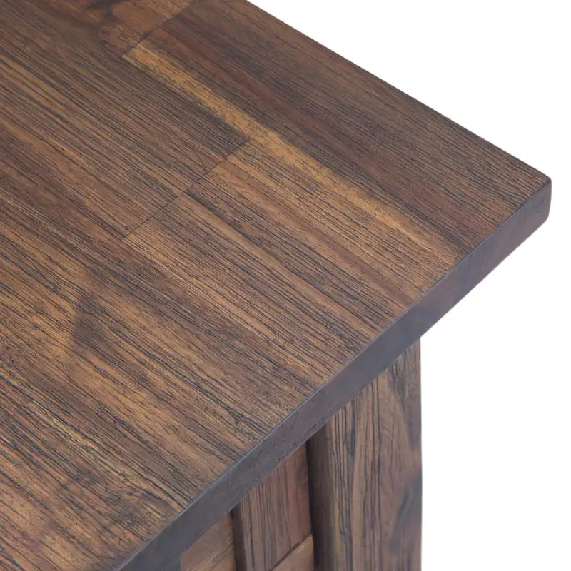 WYNDENHALL Garret Table d'appoint rectangulaire rustique étroite en BOIS D'ACACIA MASSIF de 14 pouces de large - 14 L x 24 P x 20 H