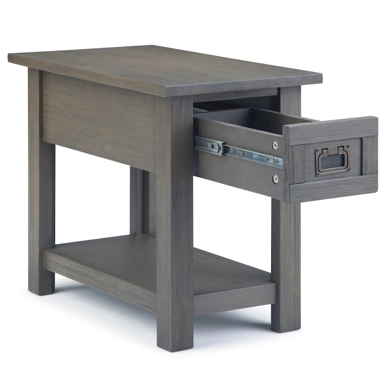 WYNDENHALL Garret Table d'appoint rectangulaire rustique étroite en BOIS D'ACACIA MASSIF de 14 pouces de large - 14 L x 24 P x 20 H