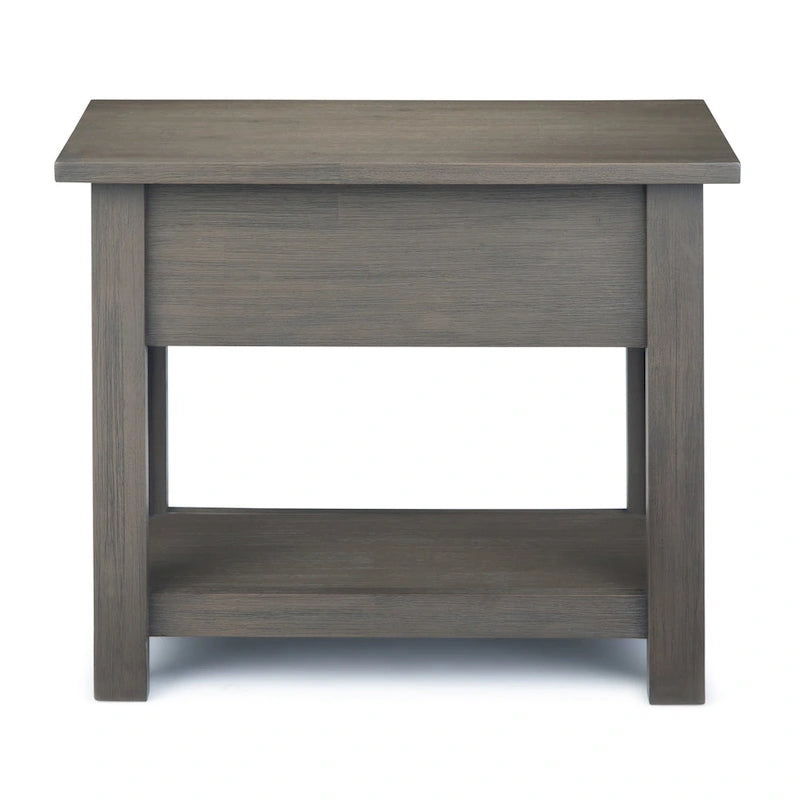 WYNDENHALL Garret Table d'appoint rectangulaire rustique étroite en BOIS D'ACACIA MASSIF de 14 pouces de large - 14 L x 24 P x 20 H