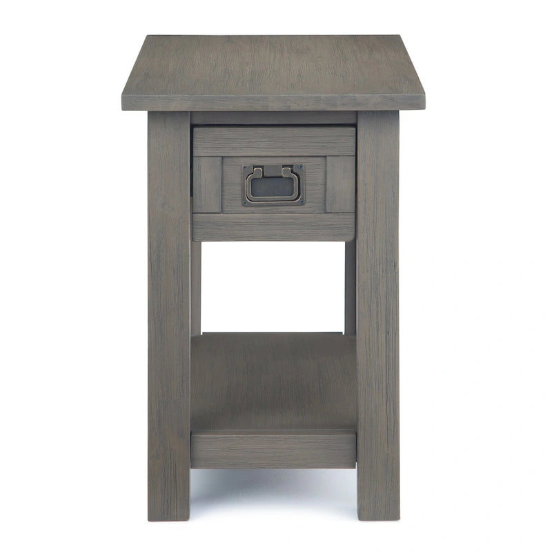 WYNDENHALL Garret Table d'appoint rectangulaire rustique étroite en BOIS D'ACACIA MASSIF de 14 pouces de large - 14 L x 24 P x 20 H
