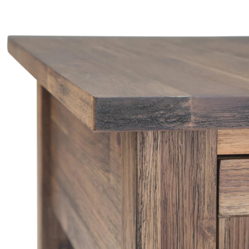 WYNDENHALL Garret Table d'appoint rectangulaire rustique étroite en BOIS D'ACACIA MASSIF de 14 pouces de large - 14 L x 24 P x 20 H
