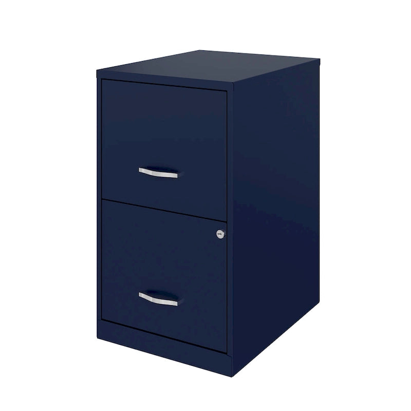 Classeur métallique à 2 tiroirs Space Solutions de 45,7 cm, Marine
