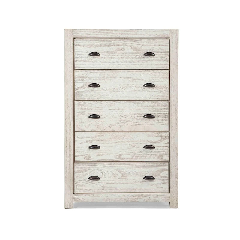 Commode 5 tiroirs en bois massif Montauk Grain Wood Furniture
