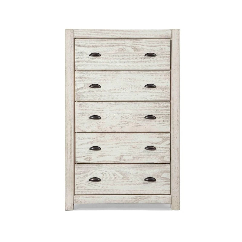 Cassettiera 5 cassetti in legno massello Montauk di Grain Wood Furniture
