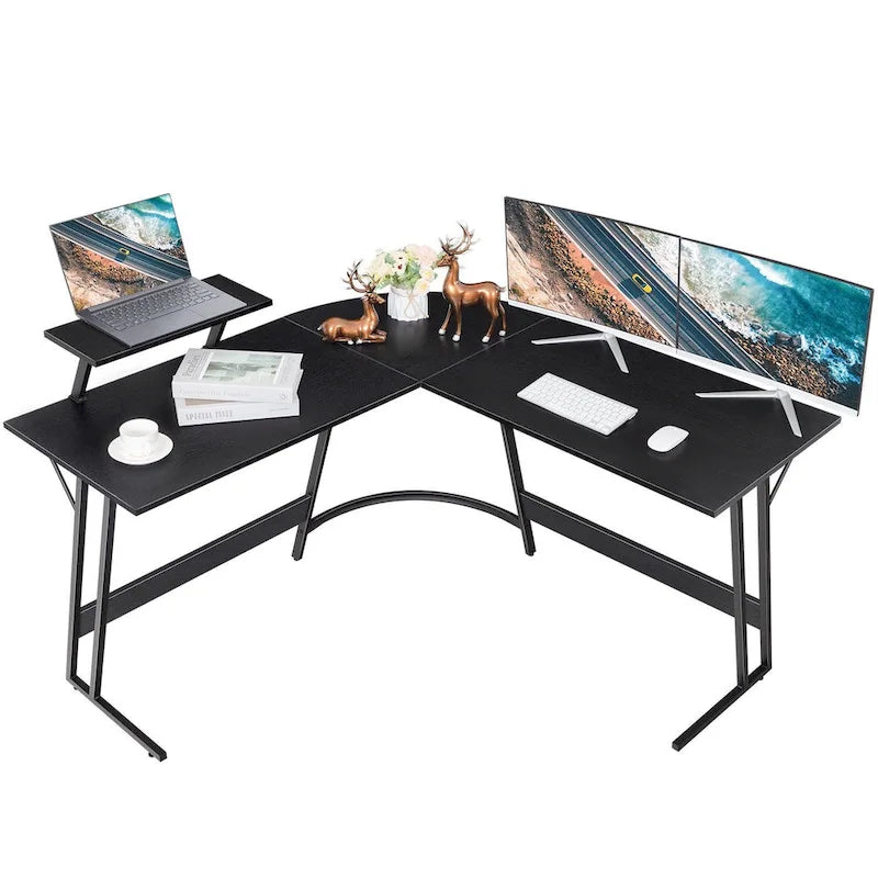 Homall L-Shaped Computer Desk Modern Corner Desk with Small Table - N/A