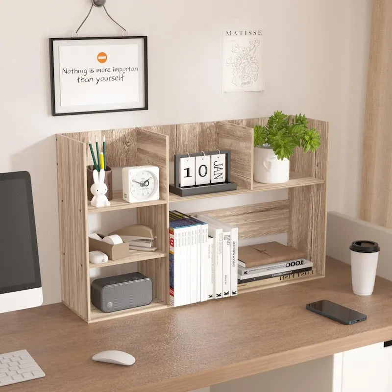 Scaffale portaoggetti multiuso per scrivania, libreria per ufficio, casa e bagno