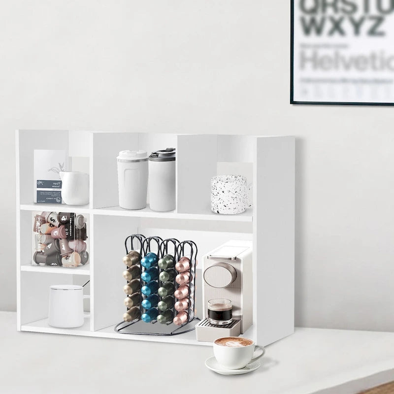 Scaffale portaoggetti multiuso per scrivania, libreria per ufficio, casa e bagno