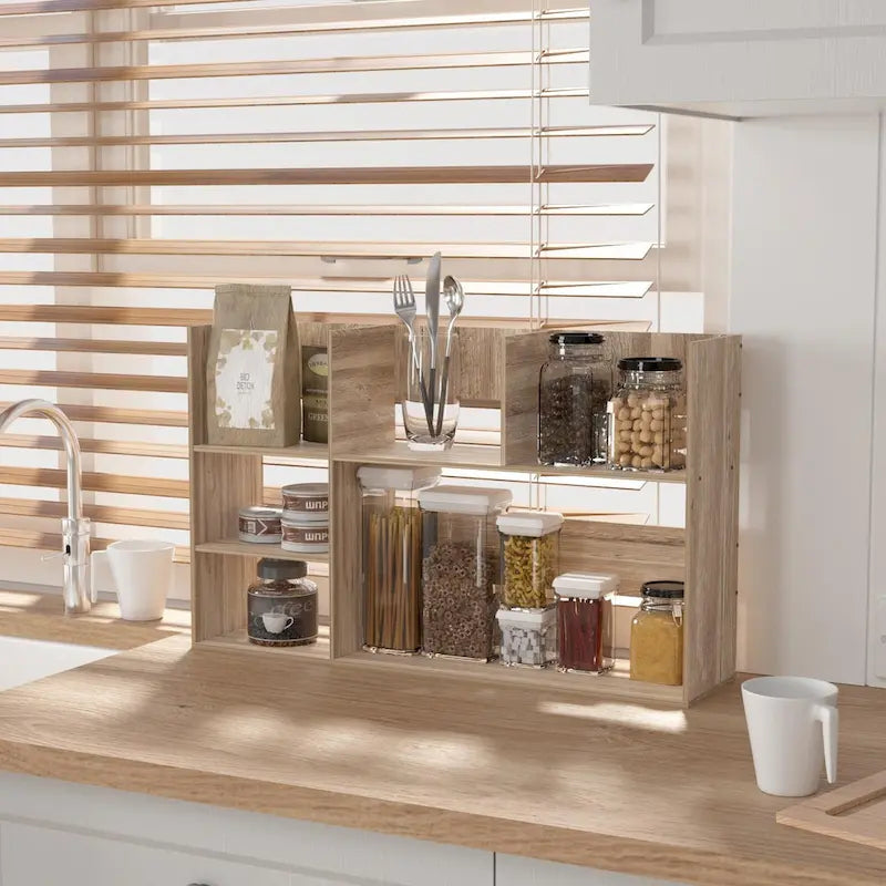 Scaffale portaoggetti multiuso per scrivania, libreria per ufficio, casa e bagno